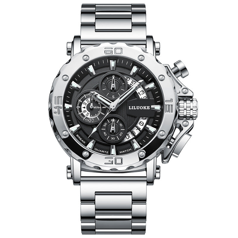 One-piece Delivery Watch Men's Wholesale Thick Luminous Waterproof Men's Watch High-end Cross-border Men's Watch Hot Quartz Watch
