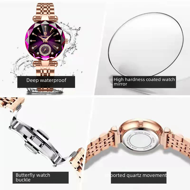 Swiss Brand Waterproof Ladies Watch Casual Ultra-thin Quartz Watch Trembles Explosions AliExpress A Generation Of Hair