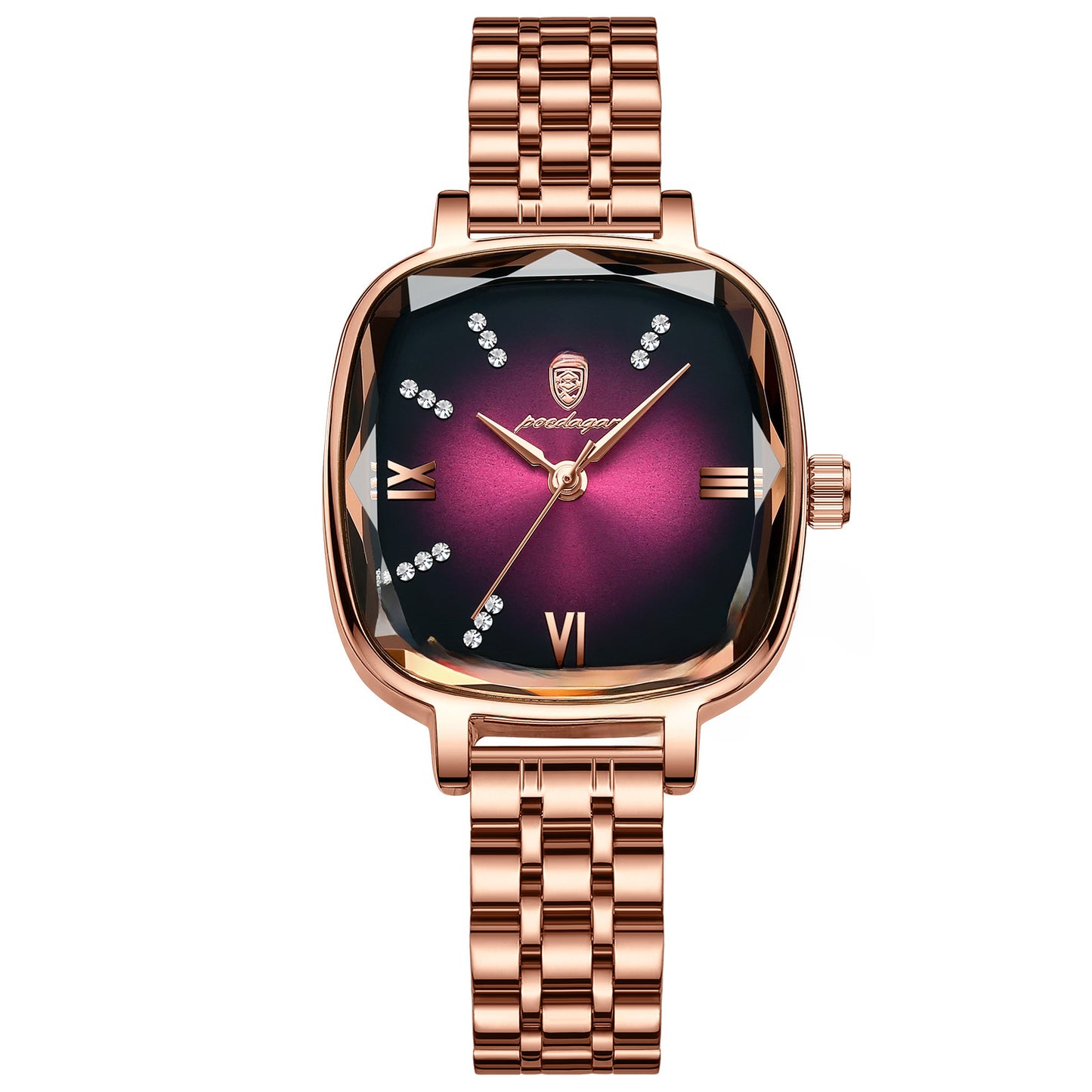 Swiss Brand Waterproof Ladies Watch Ultra-thin Solid Steel Band Small Square Watch Trembles Live AliExpress Explosions