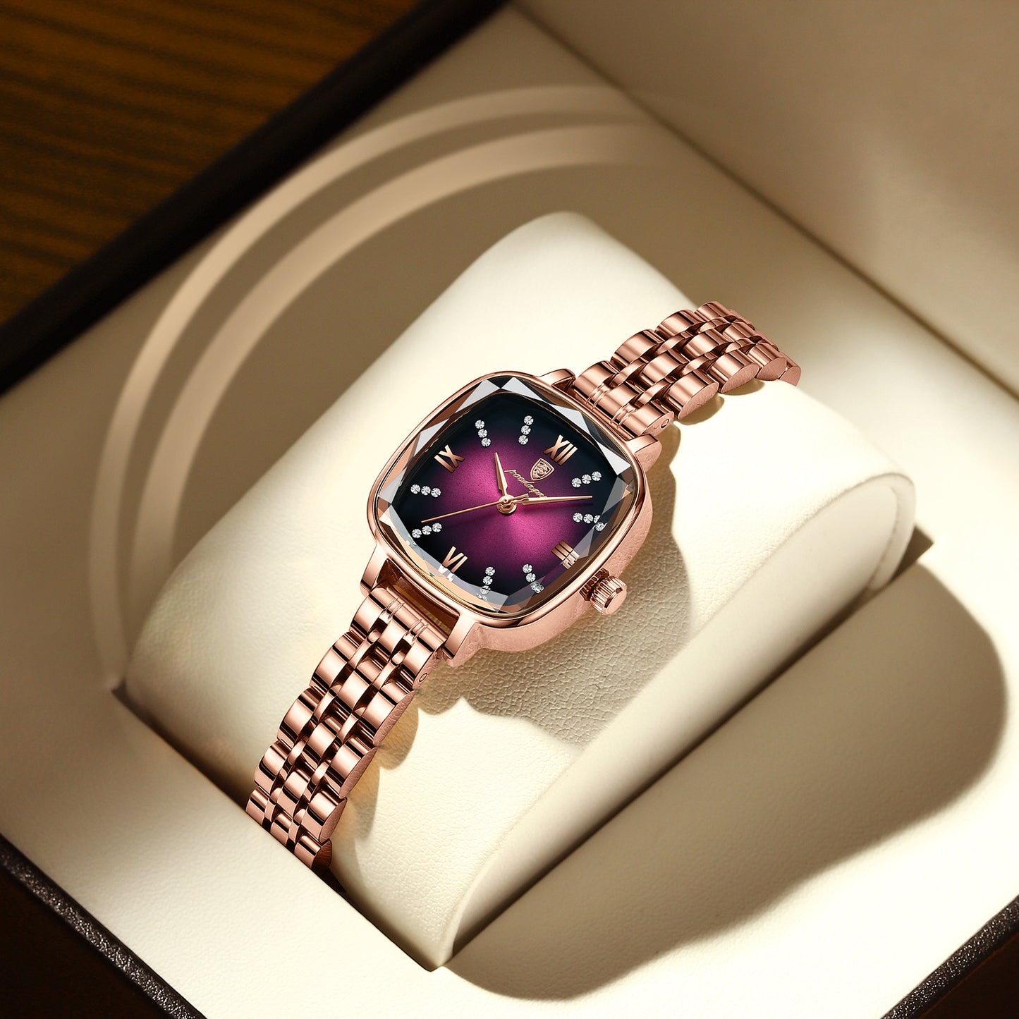 Swiss Brand Waterproof Ladies Watch Ultra-thin Solid Steel Band Small Square Watch Trembles Live AliExpress Explosions