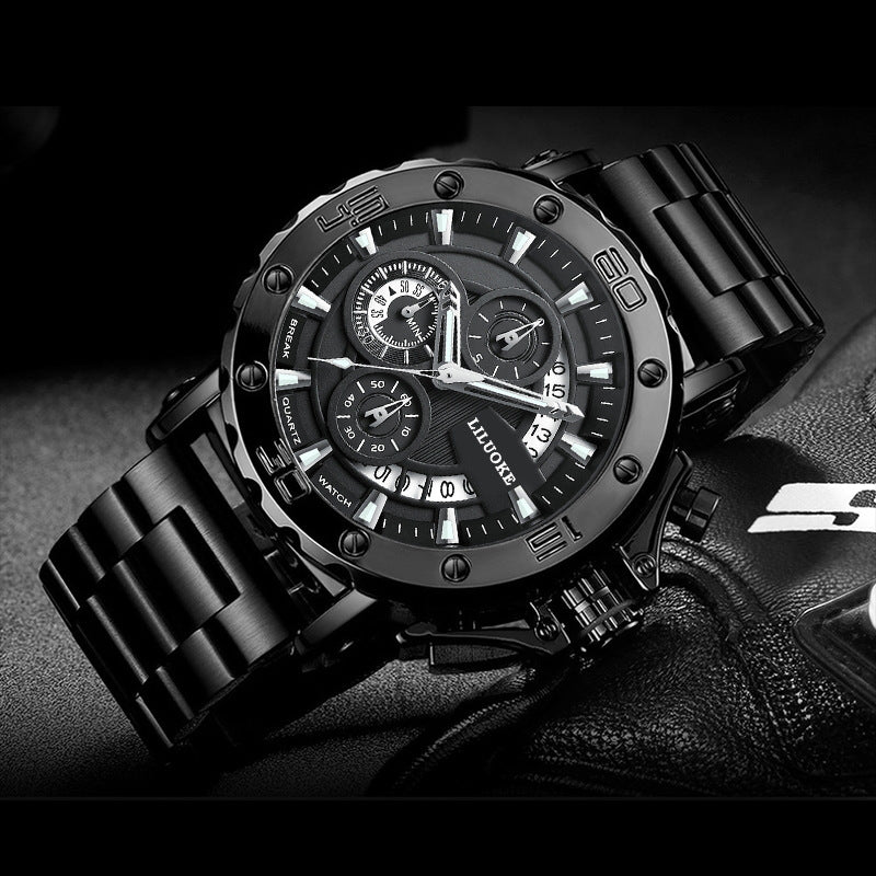 One-piece Delivery Watch Men's Wholesale Thick Luminous Waterproof Men's Watch High-end Cross-border Men's Watch Hot Quartz Watch