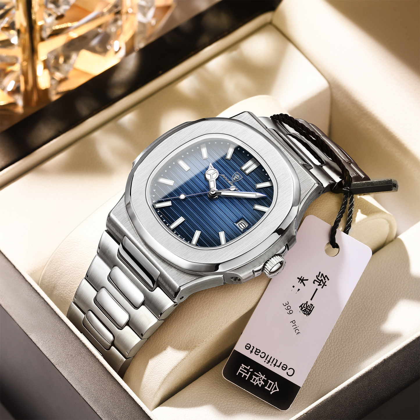 Swiss Brand New Waterproof Ultra-thin Men's Watch Calendar Quartz Watch