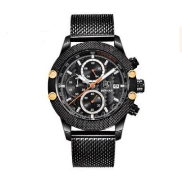 Men&#039;s Quartz Watch Sports Calendar Wire Mesh with Men&#039;s Quartz Watch