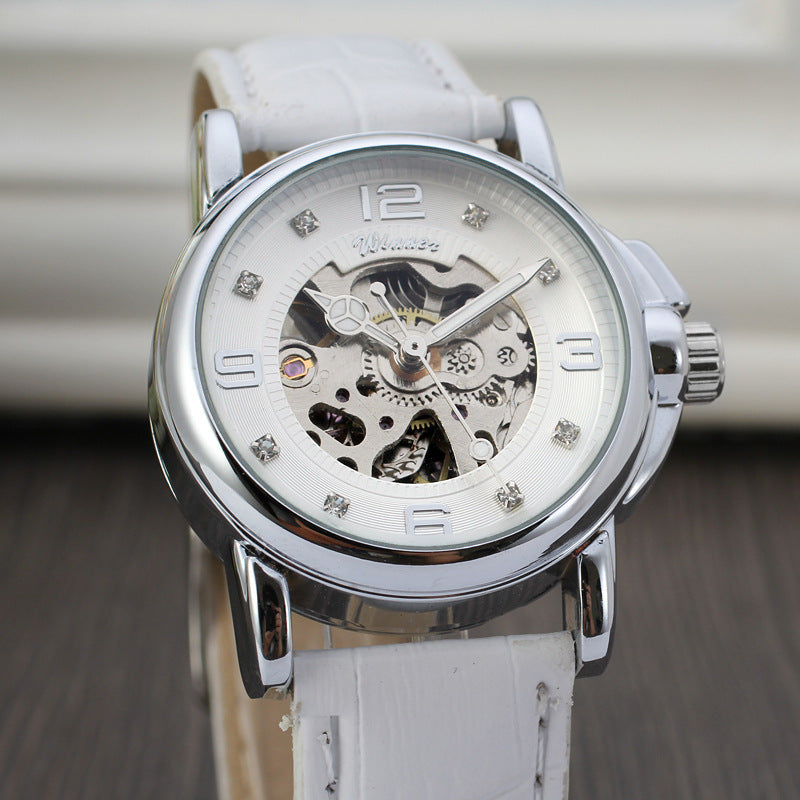 Winner Ladies Fashion Casual Small Automatic Mechanical Watch Wholesale