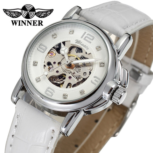 Winner Ladies Fashion Casual Small Automatic Mechanical Watch Wholesale