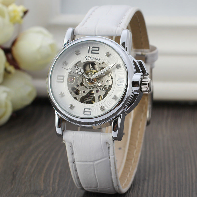 Winner Ladies Fashion Casual Small Automatic Mechanical Watch Wholesale