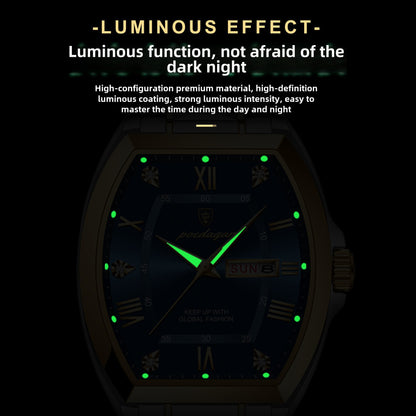Swiss Brand New Men's Watch Waterproof Luminous Barrel Quartz Watch Live Foreign Trade Explosions A Generation