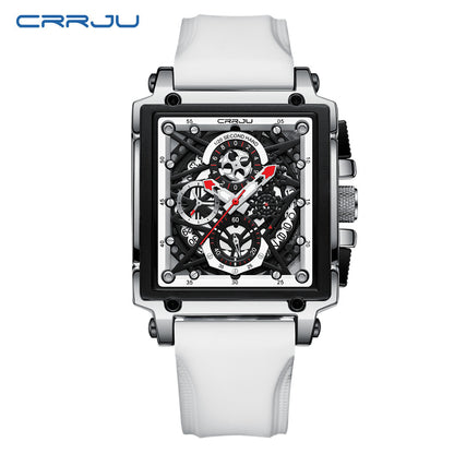 CRRJU/Kajun 2312 Neutral Waterproof Calendar Tape Watch Couple Multi-function Watch Foreign Trade