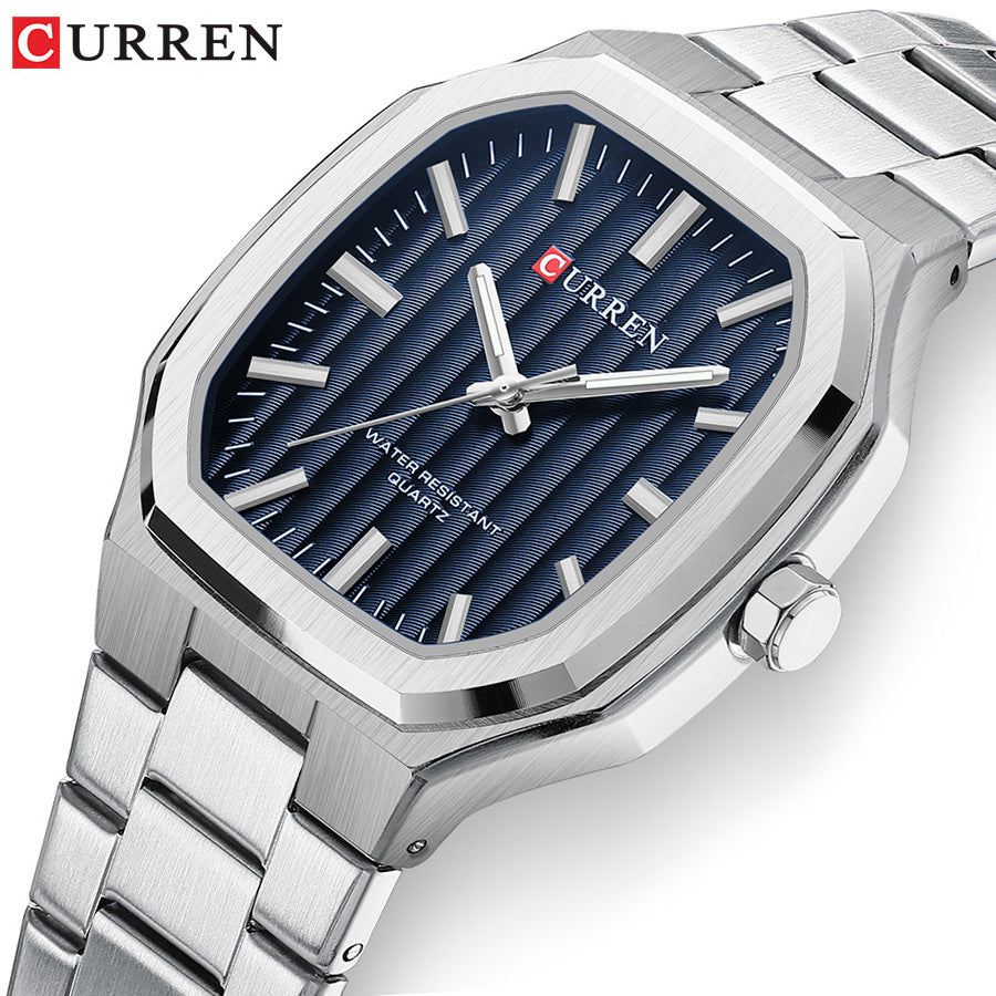 Curren 8458 Men's Watch Fashion Steel Strap Watch Business Men's Watch Quartz Watch Foreign Trade Watch