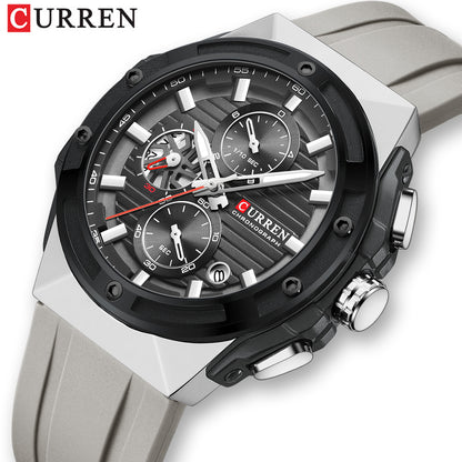 Curren/Crane 8462 Men's Watch Calendar Men's Watch Six-pin Tape Quartz Watch Sports Watch