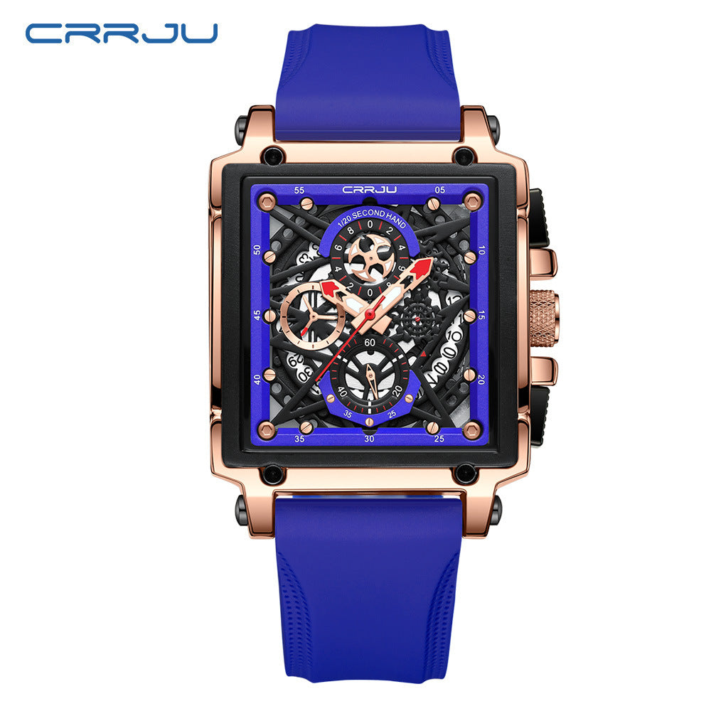 CRRJU/Kajun 2312 Neutral Waterproof Calendar Tape Watch Couple Multi-function Watch Foreign Trade