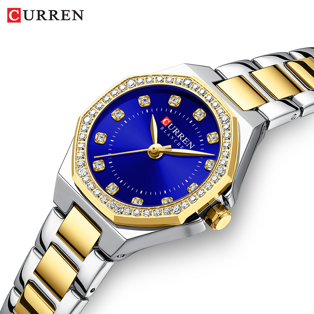 Curren/Crane 9100 Women's Watch Fashion Women's Watch Casual Steel Band Watch Foreign Trade Watch