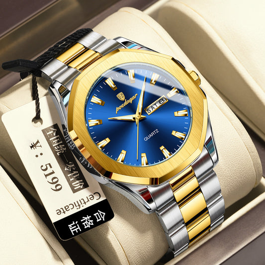 Swiss Brand Fashion New Men's Watch Waterproof Business Quartz Watch Live Foreign Trade Explosions A Generation Of Hair