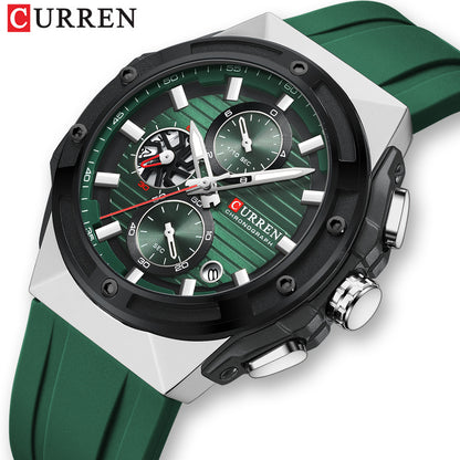 Curren/Crane 8462 Men's Watch Calendar Men's Watch Six-pin Tape Quartz Watch Sports Watch
