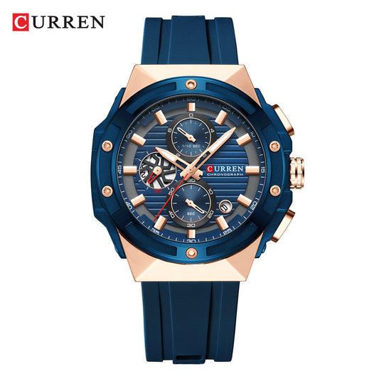 Curren/Crane 8462 Men's Watch Calendar Men's Watch Six-pin Tape Quartz Watch Sports Watch