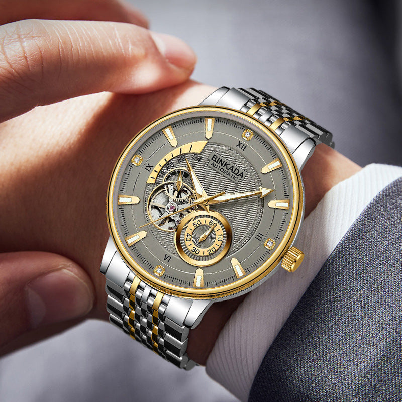 Bingada Watch Men's Automatic Waterproof Watch Live Explosions Men's Watch Multifunctional Mechanical Watch Factory Outlet
