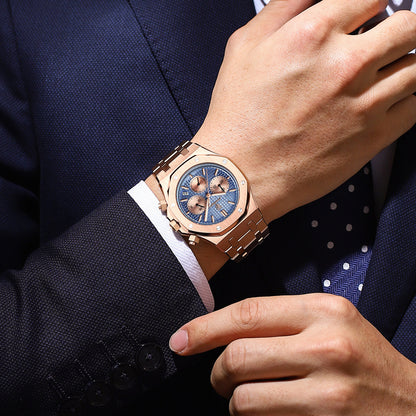 Swiss Brand New Multi-functional Quartz Men's Watch Trendy Watch Live Broadcast Foreign Trade Popular One-piece Delivery