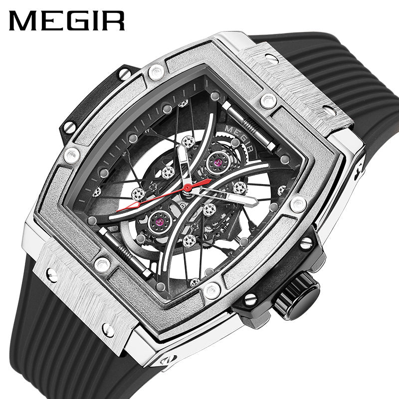 New Megir Men's Watch TikTok Explosions Fashion Square Luminous Sports Watch Men's 8109