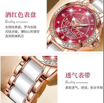 Swiss Brand Women's Watch New Waterproof Luminous Fashion Quartz Watch Live Broadcast Foreign Trade Popular One-piece Delivery