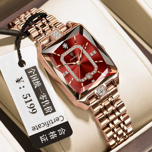 Swiss Brand Small Square Women's Watch Small Fragrant Style All-Star Watch Women's Waterproof High Matching Fashion Versatile