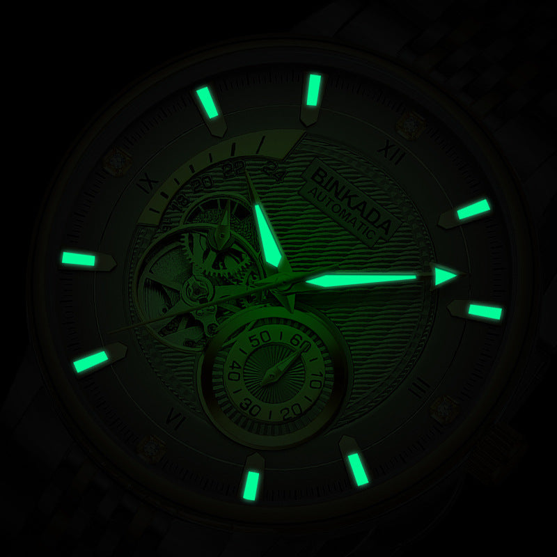 Bingada Watch Men's Automatic Waterproof Watch Live Explosions Men's Watch Multifunctional Mechanical Watch Factory Outlet