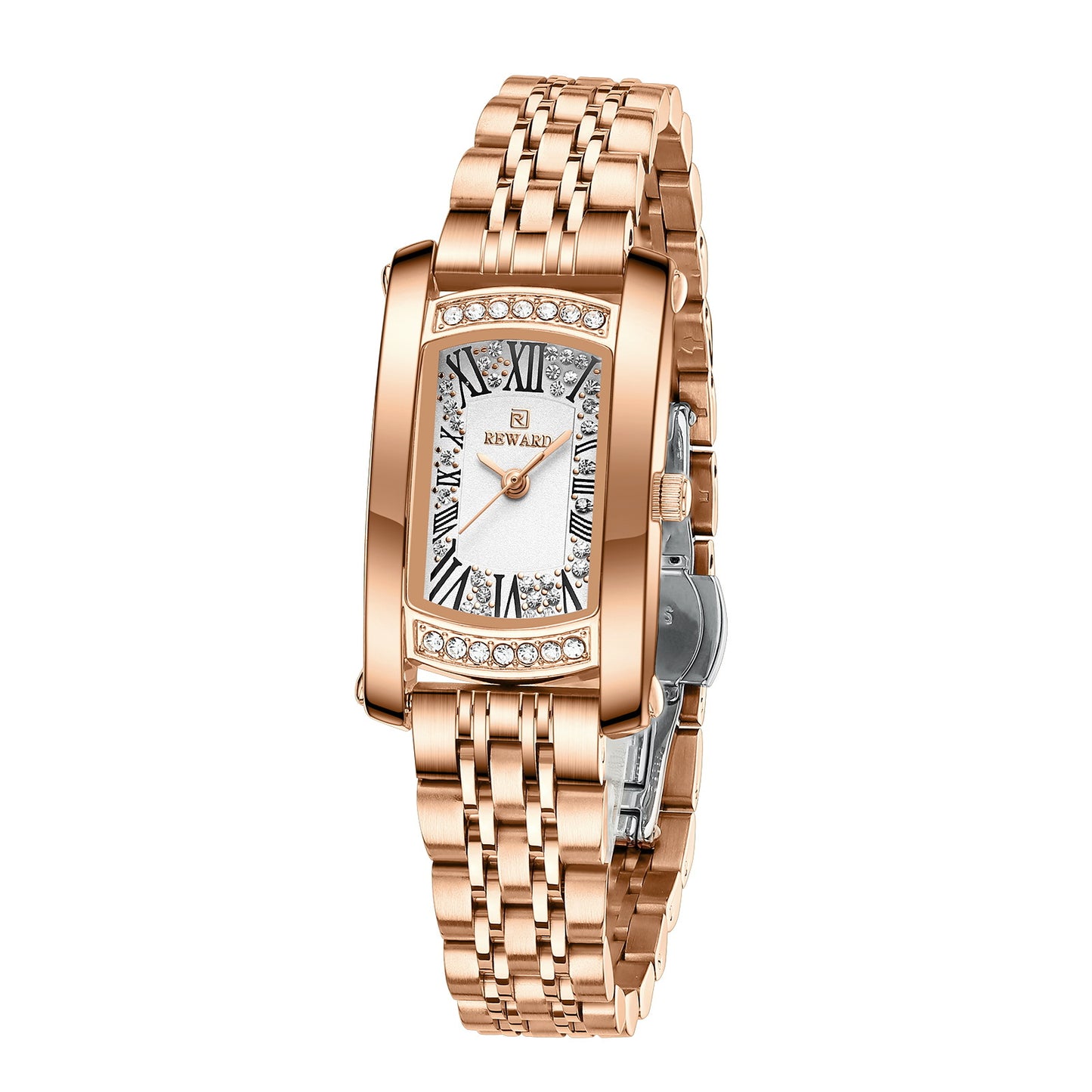 Reward Women's Square Quartz Watch Light Luxury Fashion Exquisite Waterproof Watch Cross-border Best-selling Lady Watch