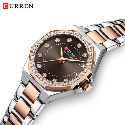 Curren/Crane 9100 Women's Watch Fashion Women's Watch Casual Steel Band Watch Foreign Trade Watch