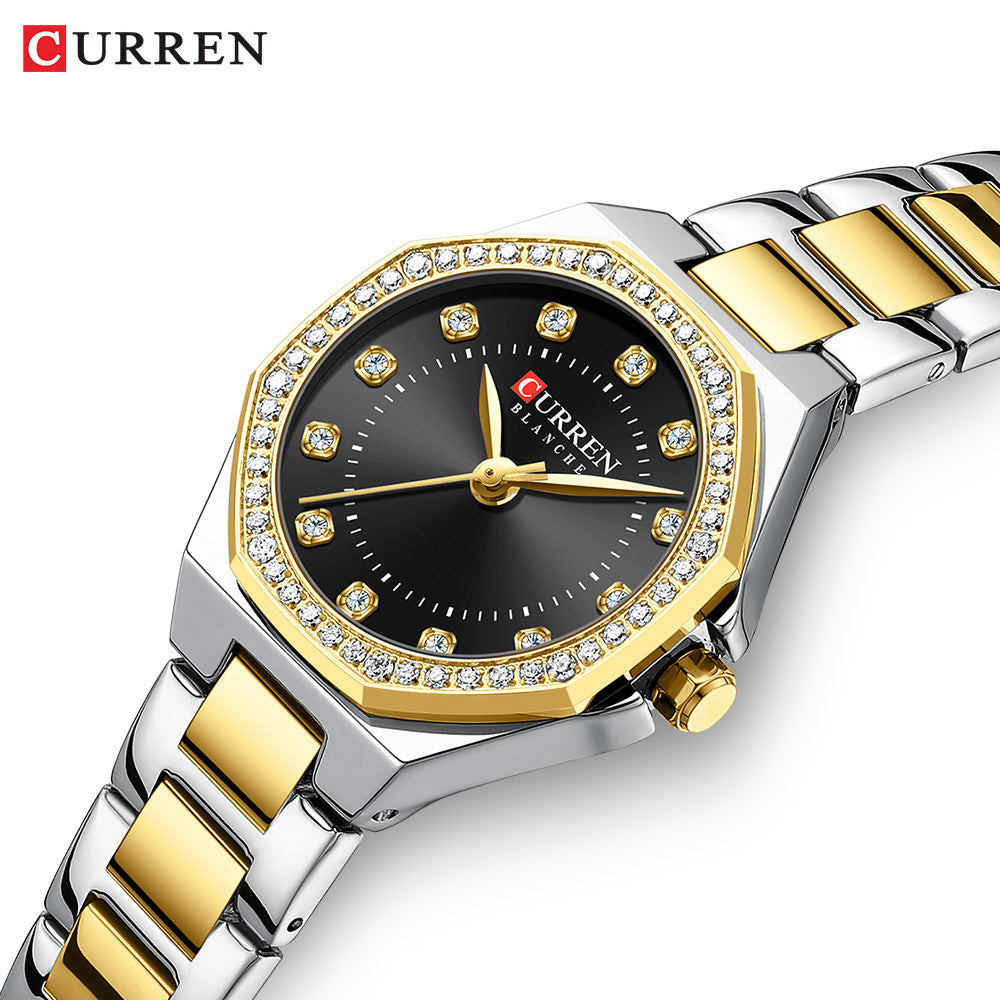 Curren/Crane 9100 Women's Watch Fashion Women's Watch Casual Steel Band Watch Foreign Trade Watch