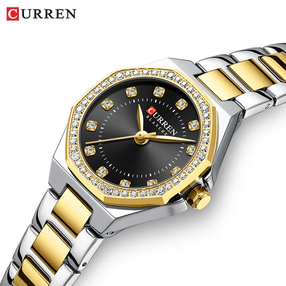 Curren/Crane 9100 Women's Watch Fashion Women's Watch Casual Steel Band Watch Foreign Trade Watch