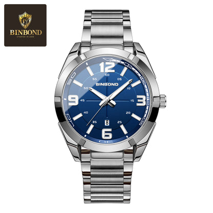 BINBOND Big Digital New Steel Band Men's Watch Fashion Business Watch In Stock Hot Cross-border