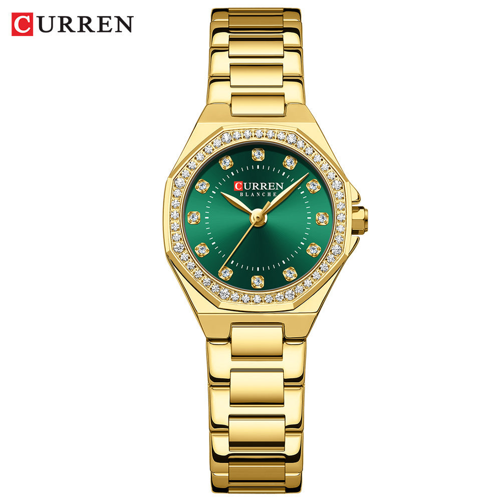 Curren/Crane 9100 Women's Watch Fashion Women's Watch Casual Steel Band Watch Foreign Trade Watch