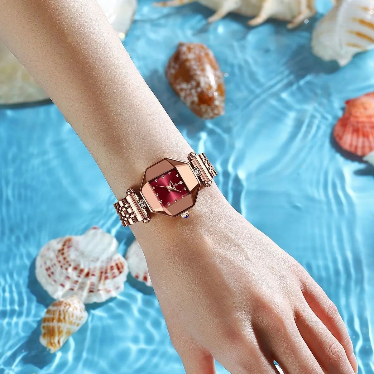 Swiss Brand Waterproof Ultra-thin Women's Quartz Watch Casual Fashion Watch Live Broadcast Foreign Trade Popular One-piece Delivery