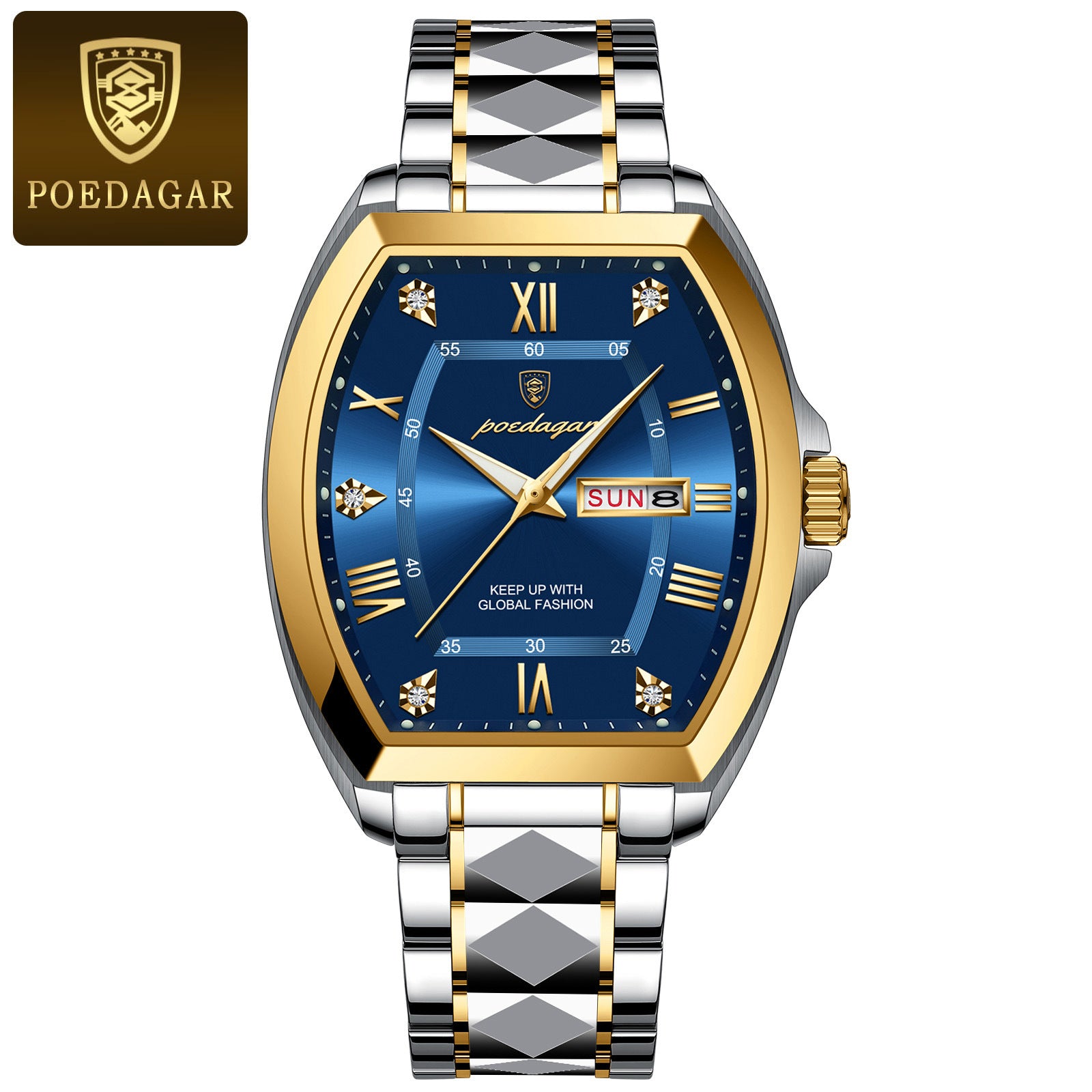 Swiss Brand New Men's Watch Waterproof Luminous Barrel Quartz Watch Live Foreign Trade Explosions A Generation