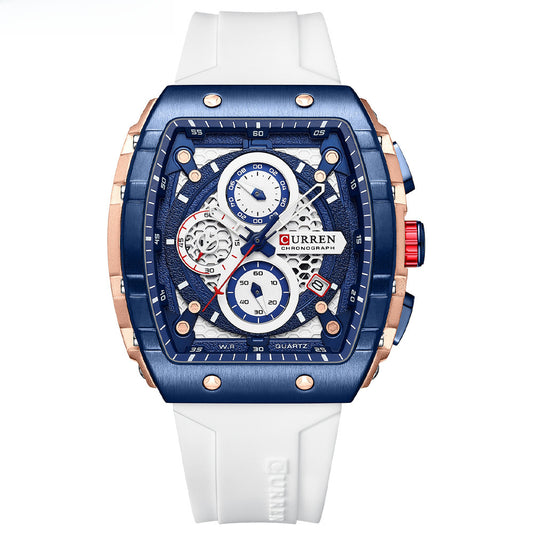 Curren/Karen 8442 Men's Watch Six-pin Quartz Watch Tape Men's Watch Fashion Sports Men's Watch