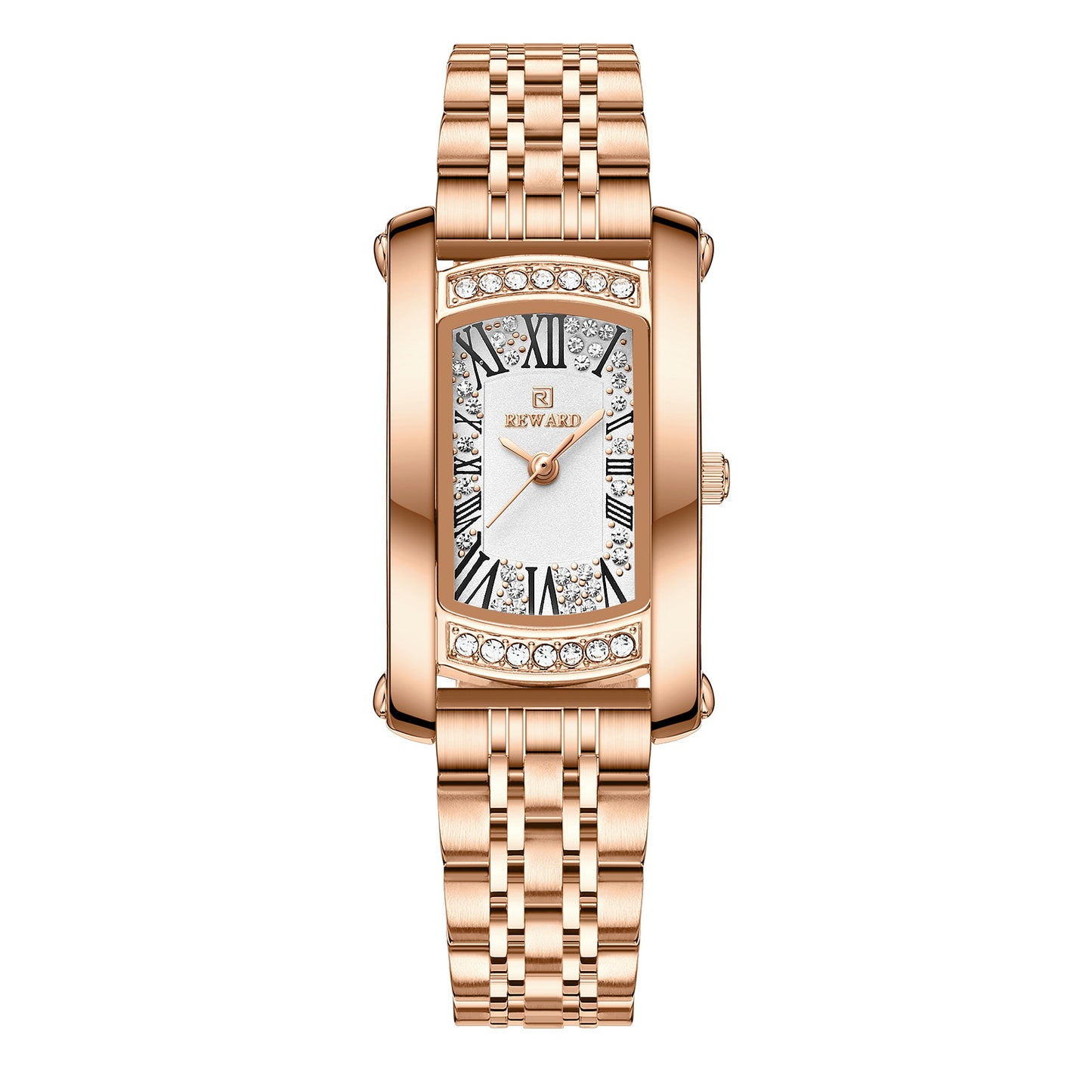 Reward Women's Square Quartz Watch Light Luxury Fashion Exquisite Waterproof Watch Cross-border Best-selling Lady Watch