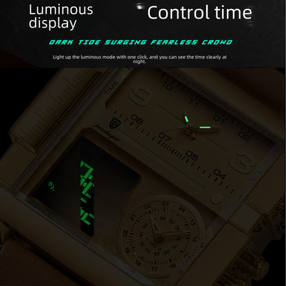 Swiss Brand New Electronic Watch Double Display Fashion Waterproof Quartz Watch Live Foreign Trade Explosions A Generation Of Hair
