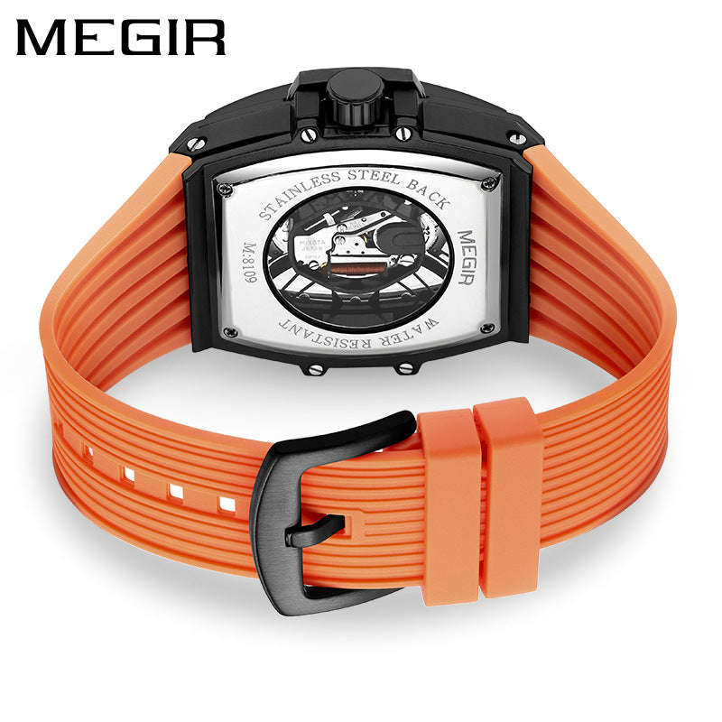 New Megir Men's Watch TikTok Explosions Fashion Square Luminous Sports Watch Men's 8109