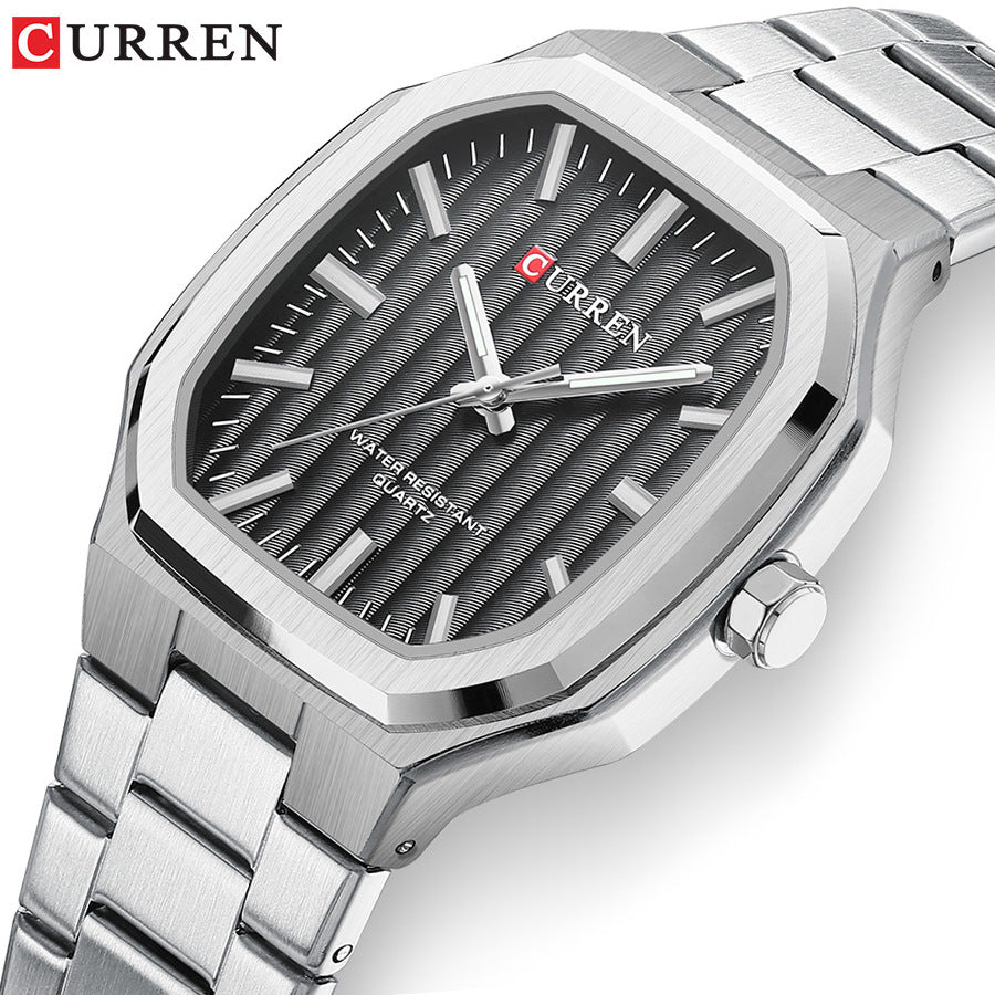 Curren 8458 Men's Watch Fashion Steel Strap Watch Business Men's Watch Quartz Watch Foreign Trade Watch