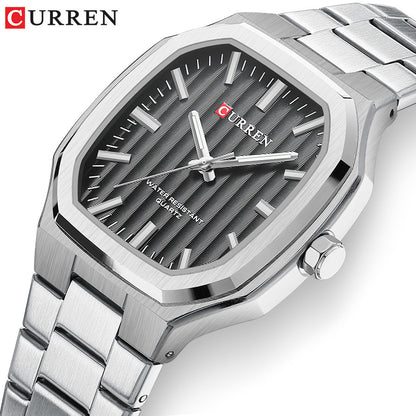 Curren 8458 Men's Watch Fashion Steel Strap Watch Business Men's Watch Quartz Watch Foreign Trade Watch