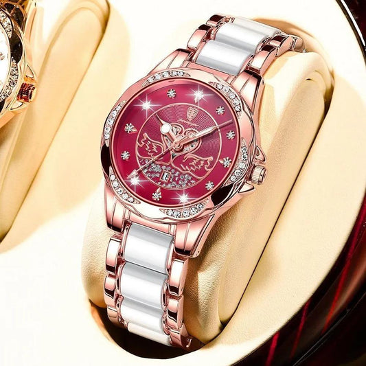 Swiss Brand Women's Watch New Waterproof Luminous Fashion Quartz Watch Live Broadcast Foreign Trade Popular One-piece Delivery