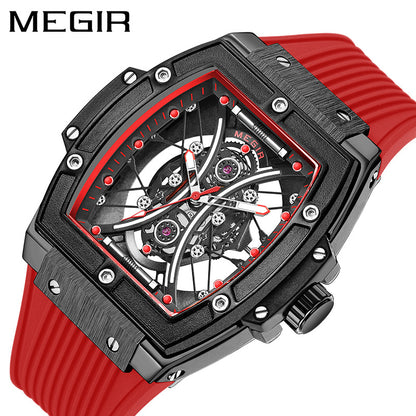 New Megir Men's Watch TikTok Explosions Fashion Square Luminous Sports Watch Men's 8109