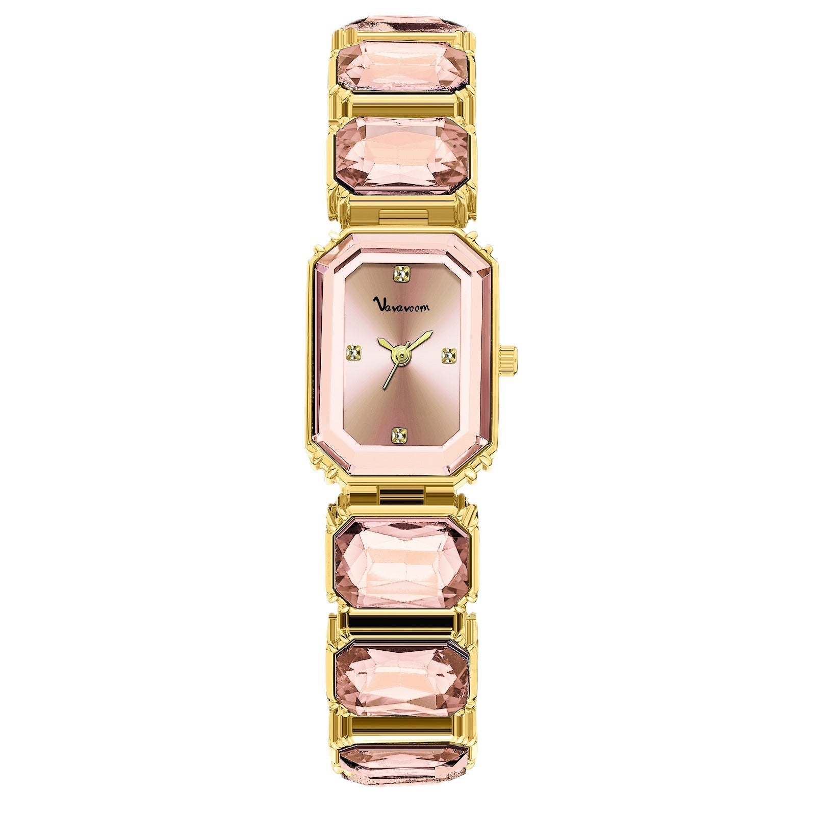 Cross-border Diamond-encrusted Fashion Women's Watch Small Green Square Dial Quartz Watch Women's Temperament Personalized Watch Women