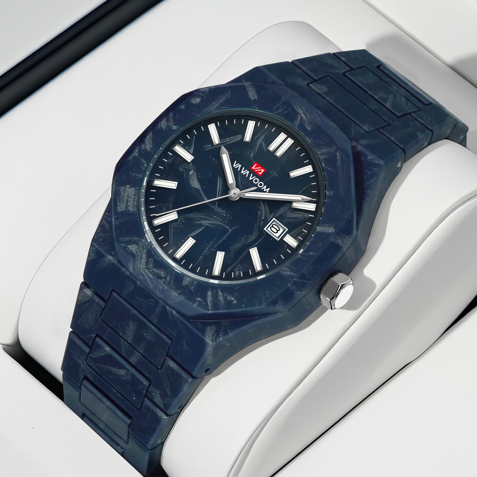 Cross-border New Quartz Watch Marble Pattern Senior Sense Calendar Waterproof Men's Watch A Generation Of Large Dial