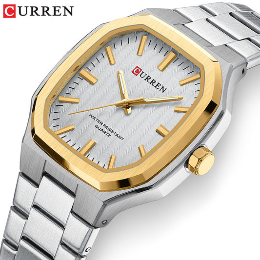 Curren 8458 Men's Watch Fashion Steel Strap Watch Business Men's Watch Quartz Watch Foreign Trade Watch