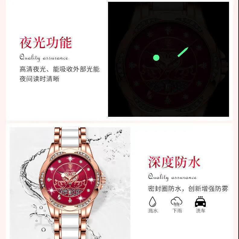Swiss Brand Women's Watch New Waterproof Luminous Fashion Quartz Watch Live Broadcast Foreign Trade Popular One-piece Delivery