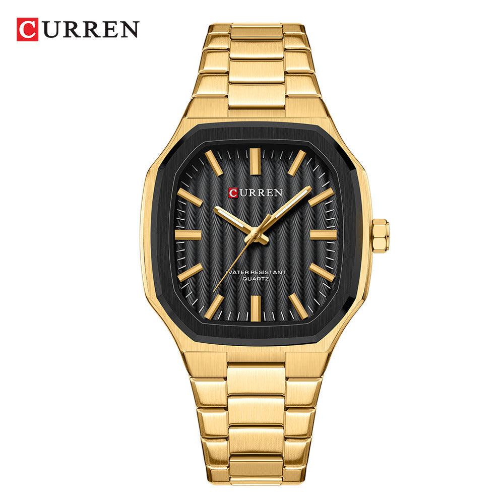 Curren 8458 Men's Watch Fashion Steel Strap Watch Business Men's Watch Quartz Watch Foreign Trade Watch