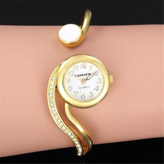 Fashion Diamond-encrusted Bracelet Watch Women's Alloy Strap Small Dial Thin Wrist Fashion Watch Women's Pointer Quartz Watch