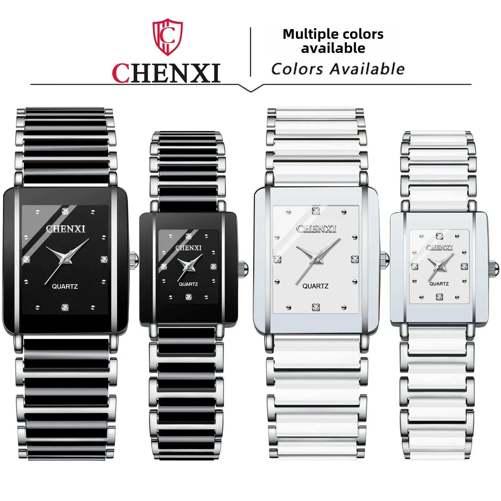 CHENXI Dawn Explosions Square Couple Watch Women And Men's Watch Wholesale Ceramic Cross-border Foreign Trade Fashion Quartz Watch