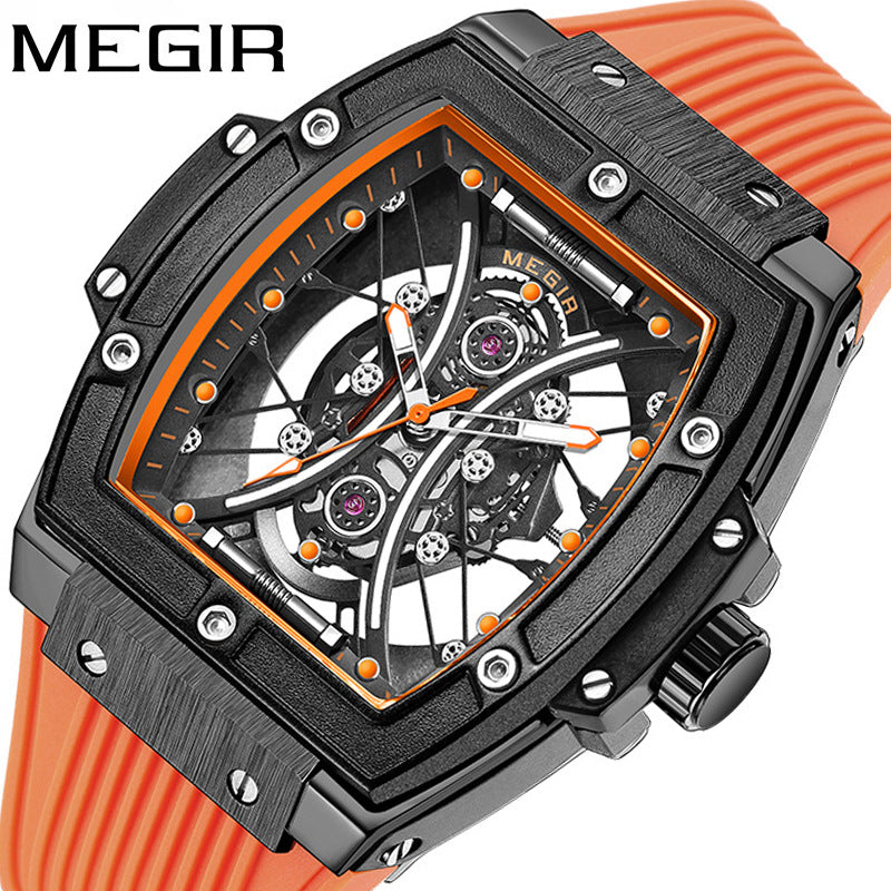 New Megir Men's Watch TikTok Explosions Fashion Square Luminous Sports Watch Men's 8109