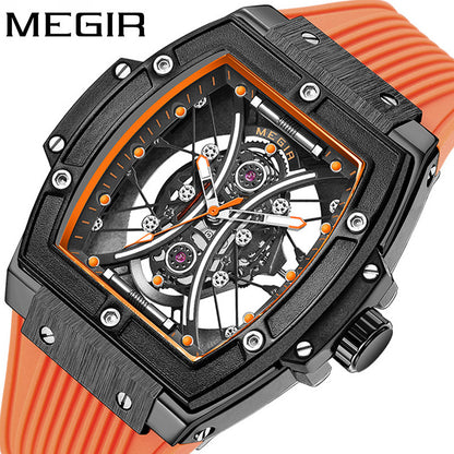 New Megir Men's Watch TikTok Explosions Fashion Square Luminous Sports Watch Men's 8109